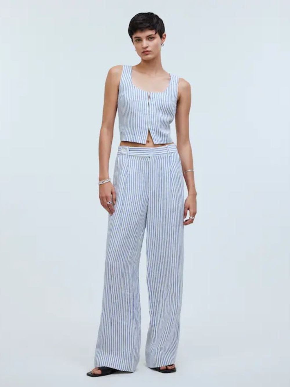 MADEWELL The Harlow Wide-Leg Pant in 100% Linen
